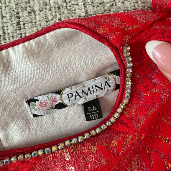 Red formal girls dress size 6 - Picture 2 of 2